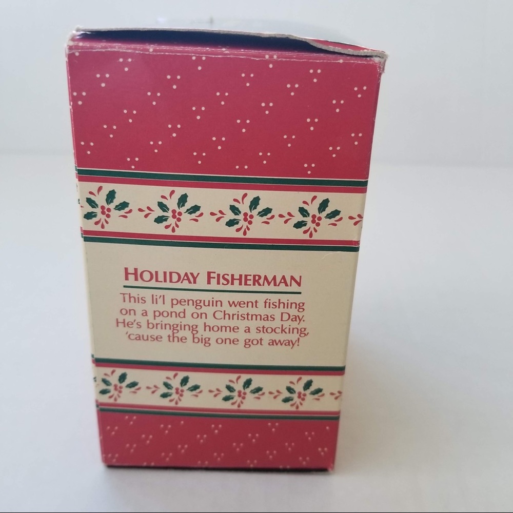 Vintage Holiday Fisherman Penguin Xmas Ornament - Picture 5 of 7